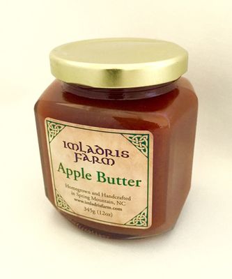 Apple Butter, 12 x 12oz jars  Imladris Farms Fairview, NC