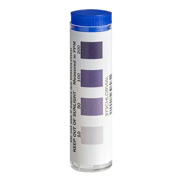 Test Strips Chemical CM-240 Chlorine 10-200ppm - 100 Count Vial