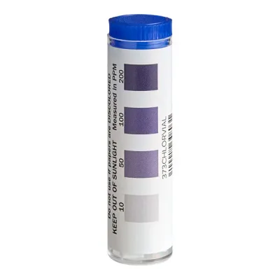 Test Strips Chemical CM-240 Chlorine 10-200ppm - 100 Count Vial