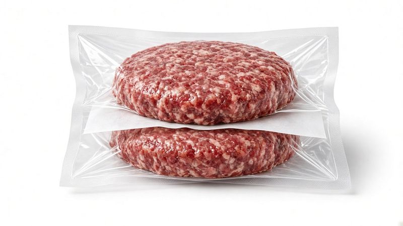 Beef Ground Patties 8oz 75/25, Wax Paper, 2 Cryovac Pack Avg 0.5 lb, 20/cs