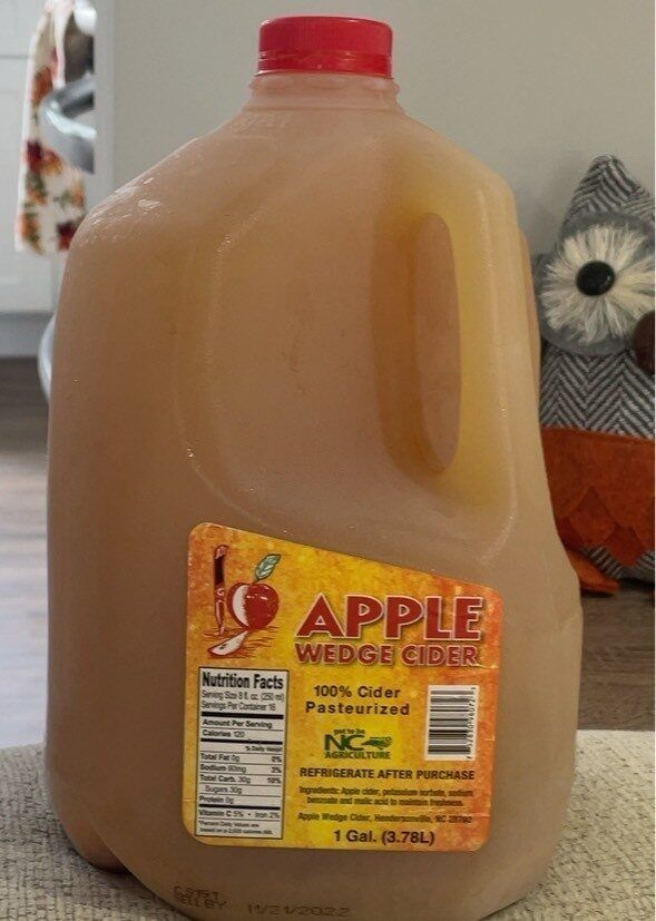 Apple Cider, 4 x gallons  Apple Wedge Packers Hendersonville, NC