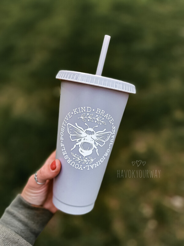 Bee Positive Cold Cup