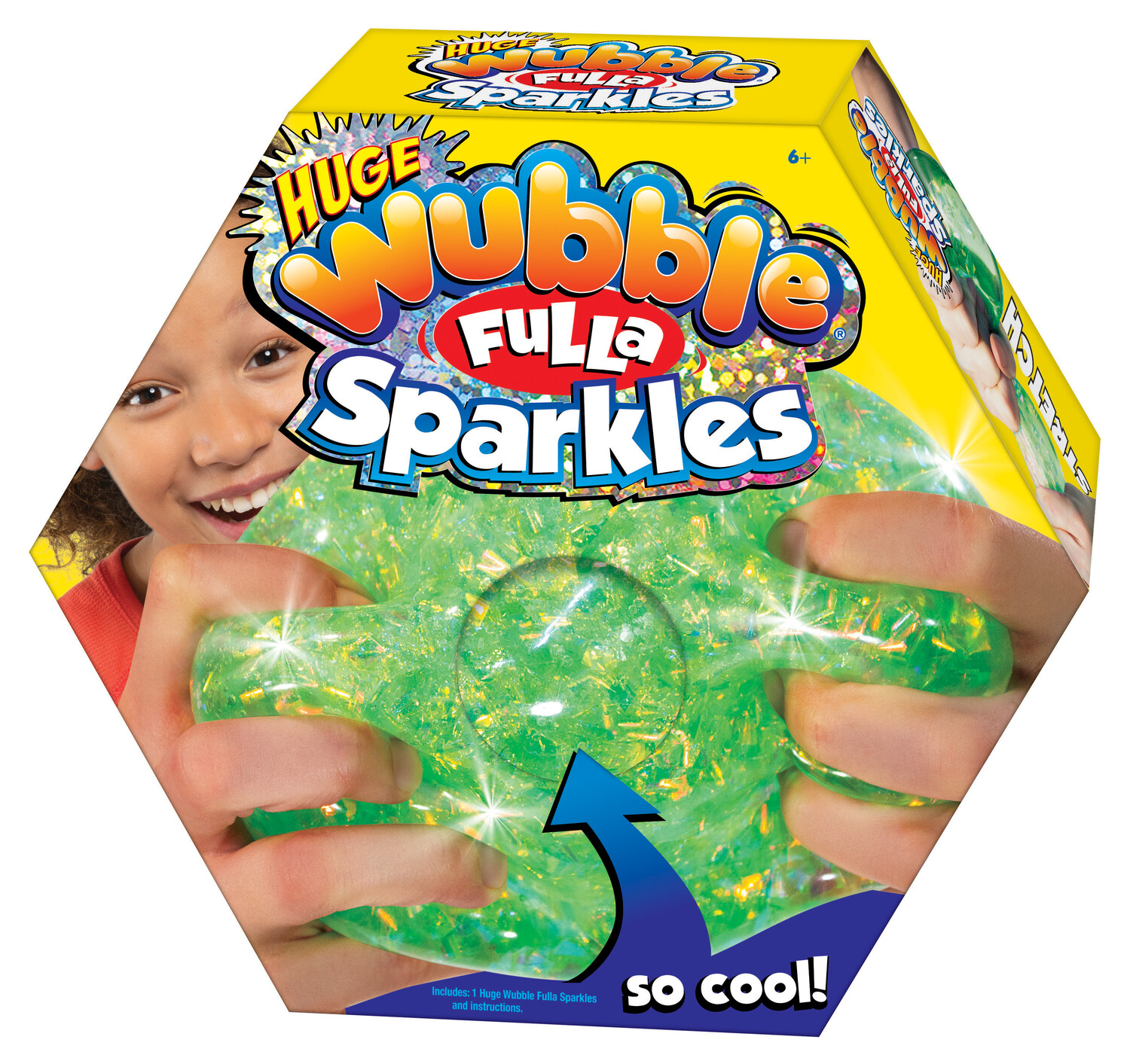 Wubble Sparkles, balle géante style slime et molle remplie d&#39;éclats étincelants
