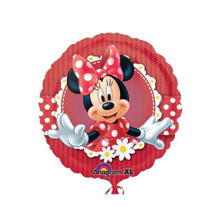Ballon métallique Minnie fleurie