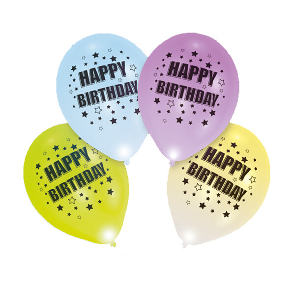 Ballons LED Happy Birthday