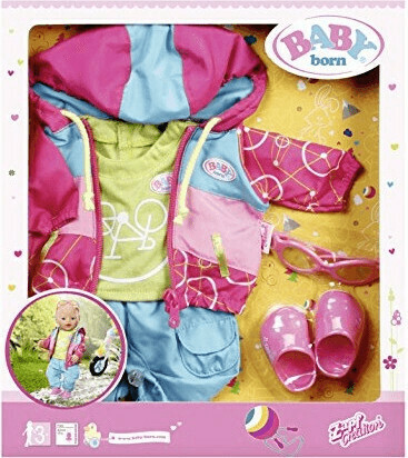 Baby Born set vêtement tenue de vélo, veste, pull, pantalon et chaussures  pour poupée