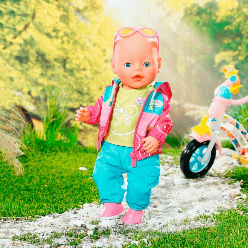 Baby Born set vêtement tenue de vélo, veste, pull, pantalon et chaussures  pour poupée
