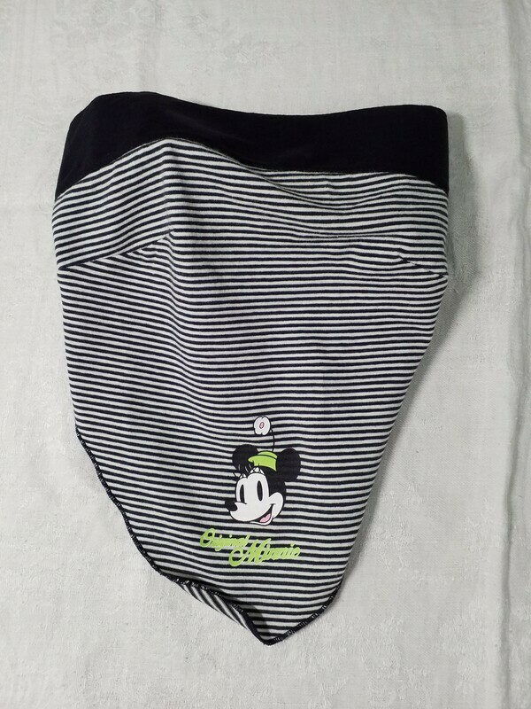 Foulard bandeau  rayé marine imprimé Minnie