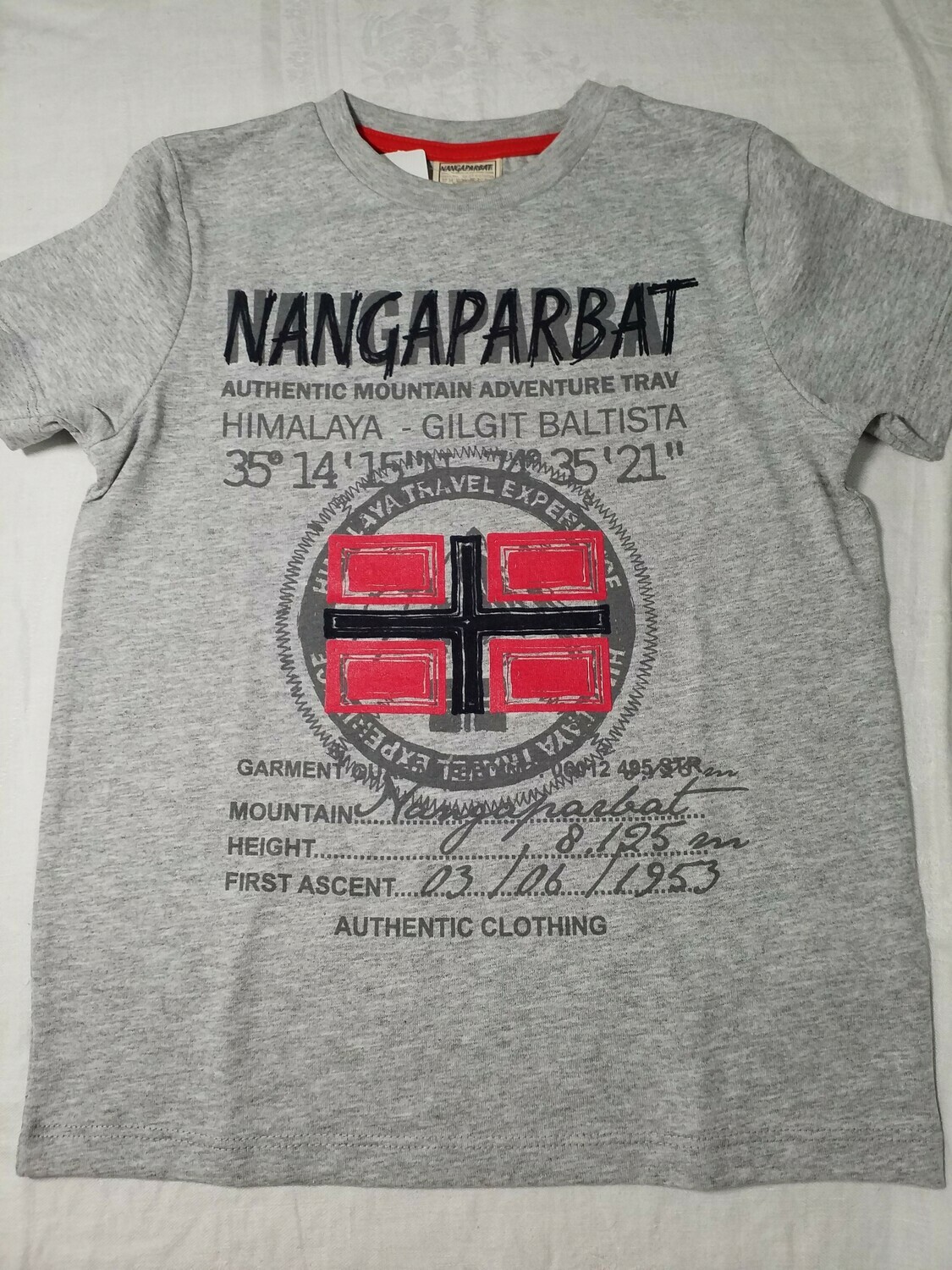Tee shirt gris imprimé Nangaparbat Stummer