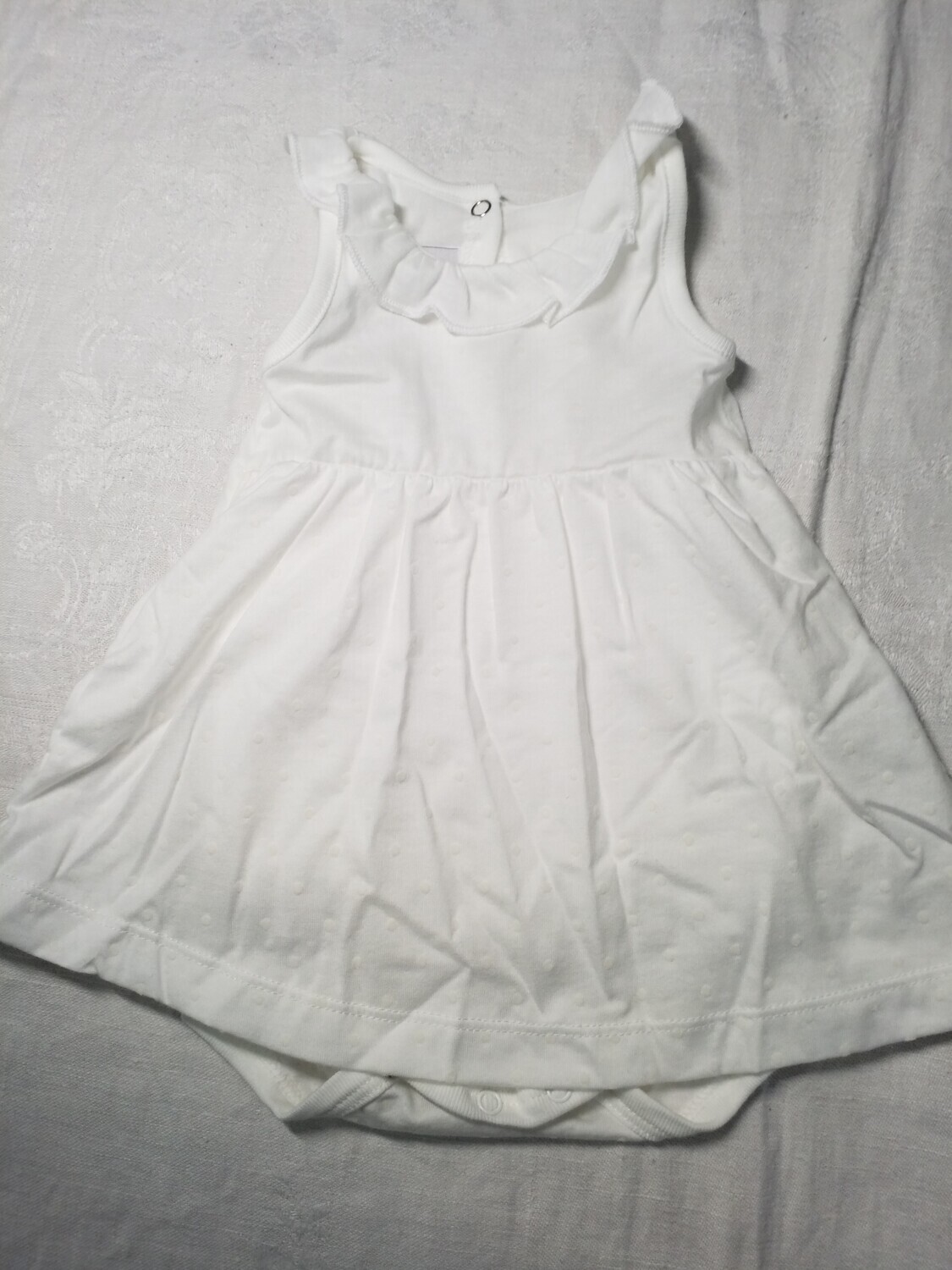 Body manches courtes blanc forme de robe Petit Bateau