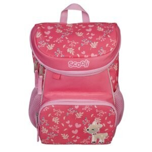 Sac à dos rose pour la  maternelle avec un  faon