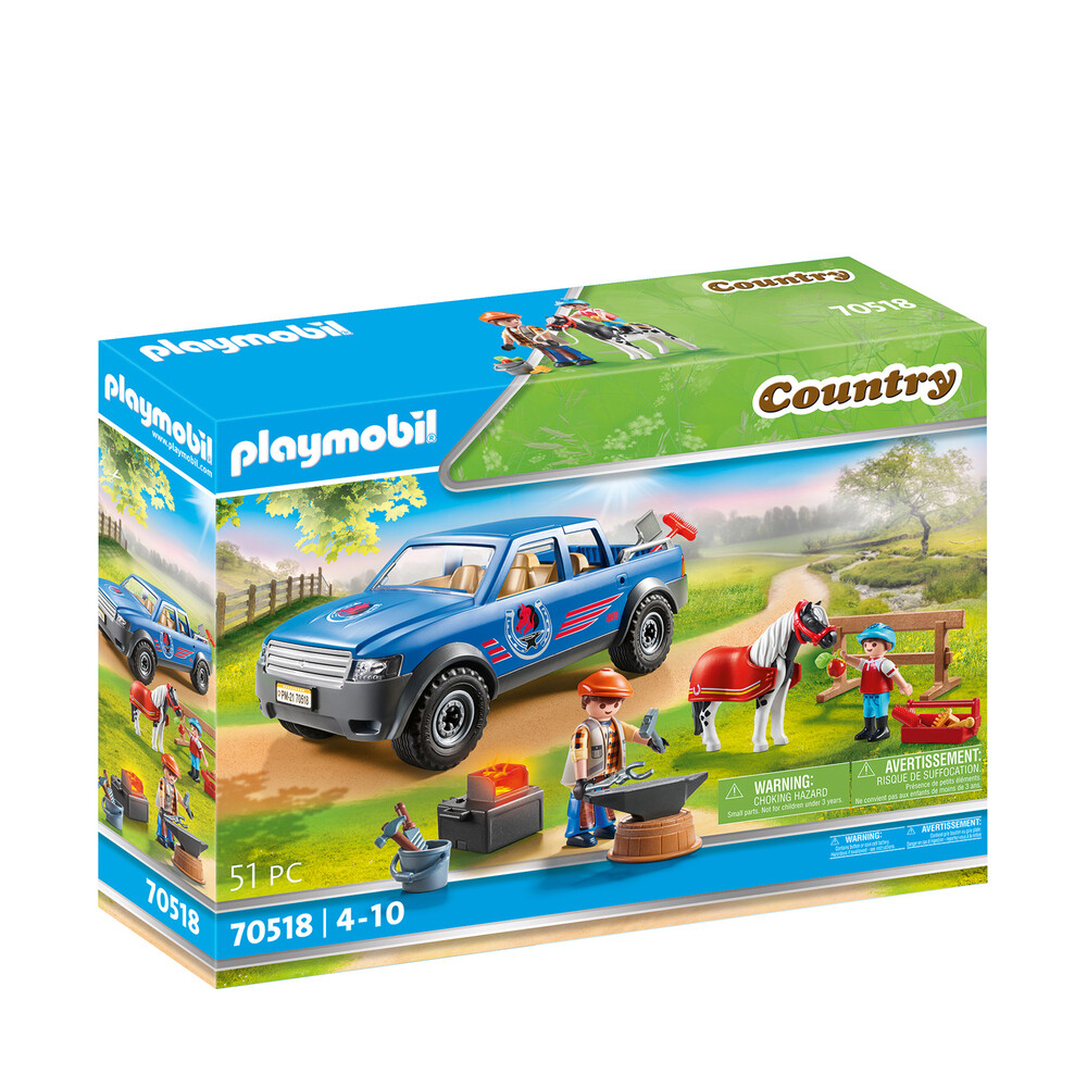 Playmobil Maréchal-ferrant et véhicule