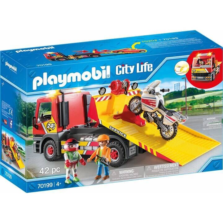 Playmobil City Live Camion de dépannage avec moto
