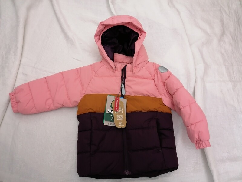 Veste de ski couleur rose, brune, violette