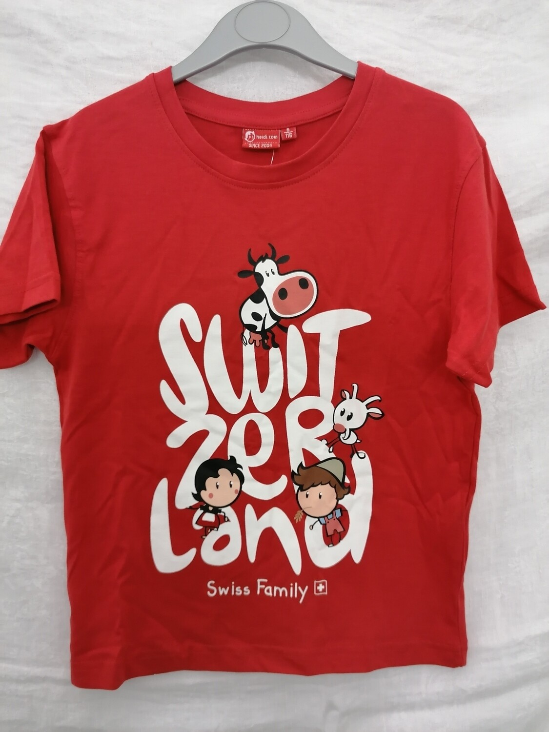 Tee shirt rouge Switzerland Swiss Family
