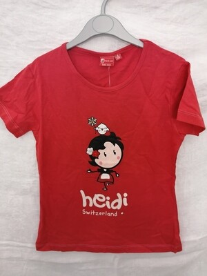 T-shirt rouge Heidi Suisse