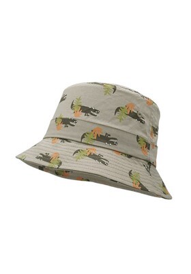 Chapeau d&#39;été beige avec crocodile et cordelette