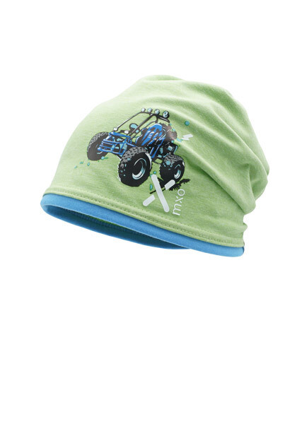 Bonnet en coton vert imprimé buggy