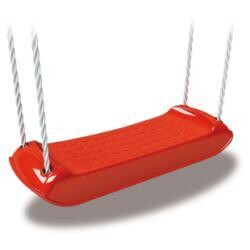 Balançoire, planche en plastique rouge