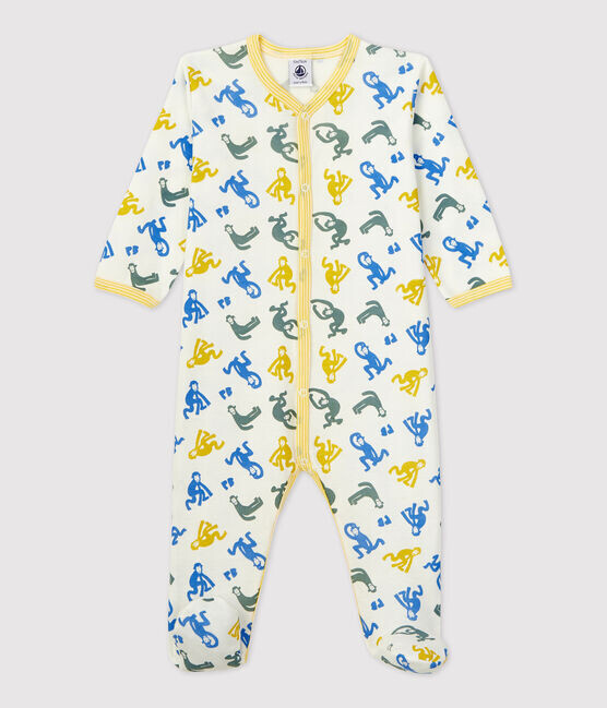 Pyjama coton imprimé singes multicolores Petit Bateau
