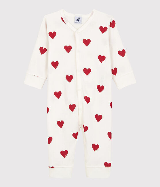 Pyjama coeurs rouges Petit Bateau
