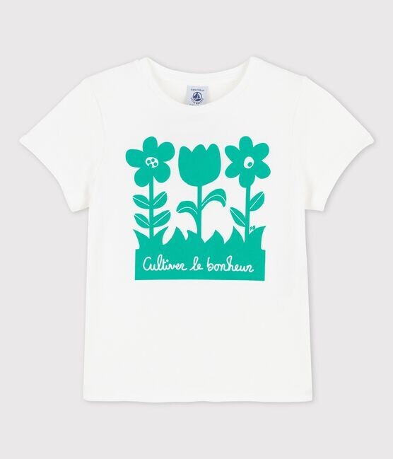 T-shirt fleurs "Cultiver le bonheur" Petit Bateau