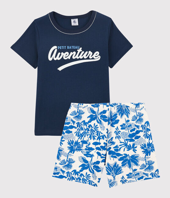 Pyjama court ton de bleu Petit Bateau Aventure