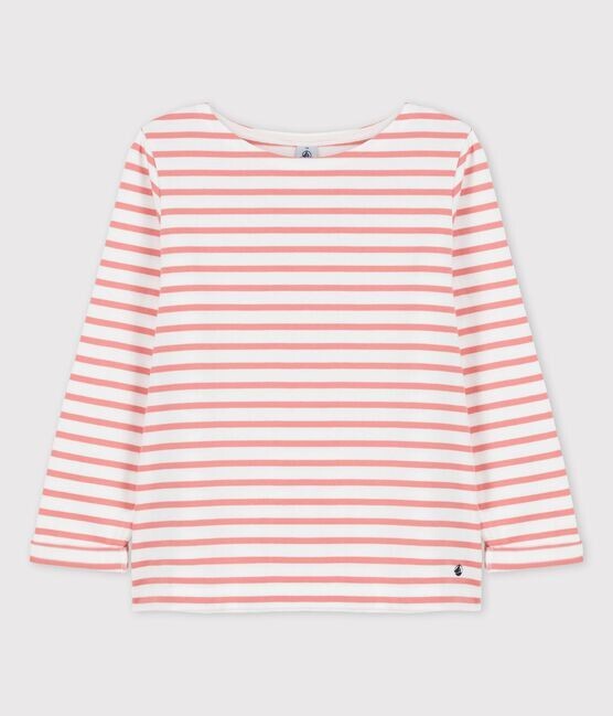 Marinière rayée papaye Petit Bateau