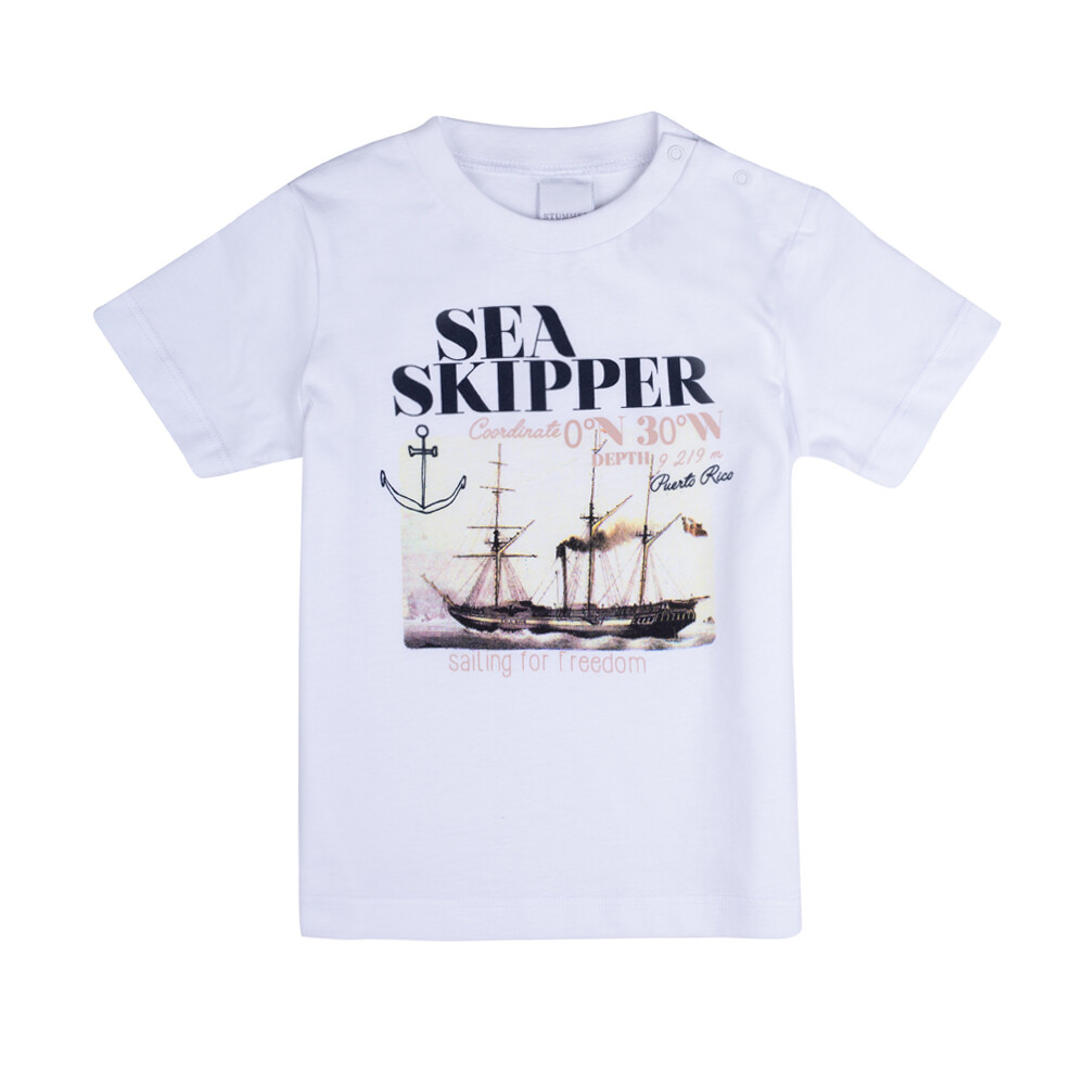 Tee shirt blanc imprimé Sea Skipper Stummer