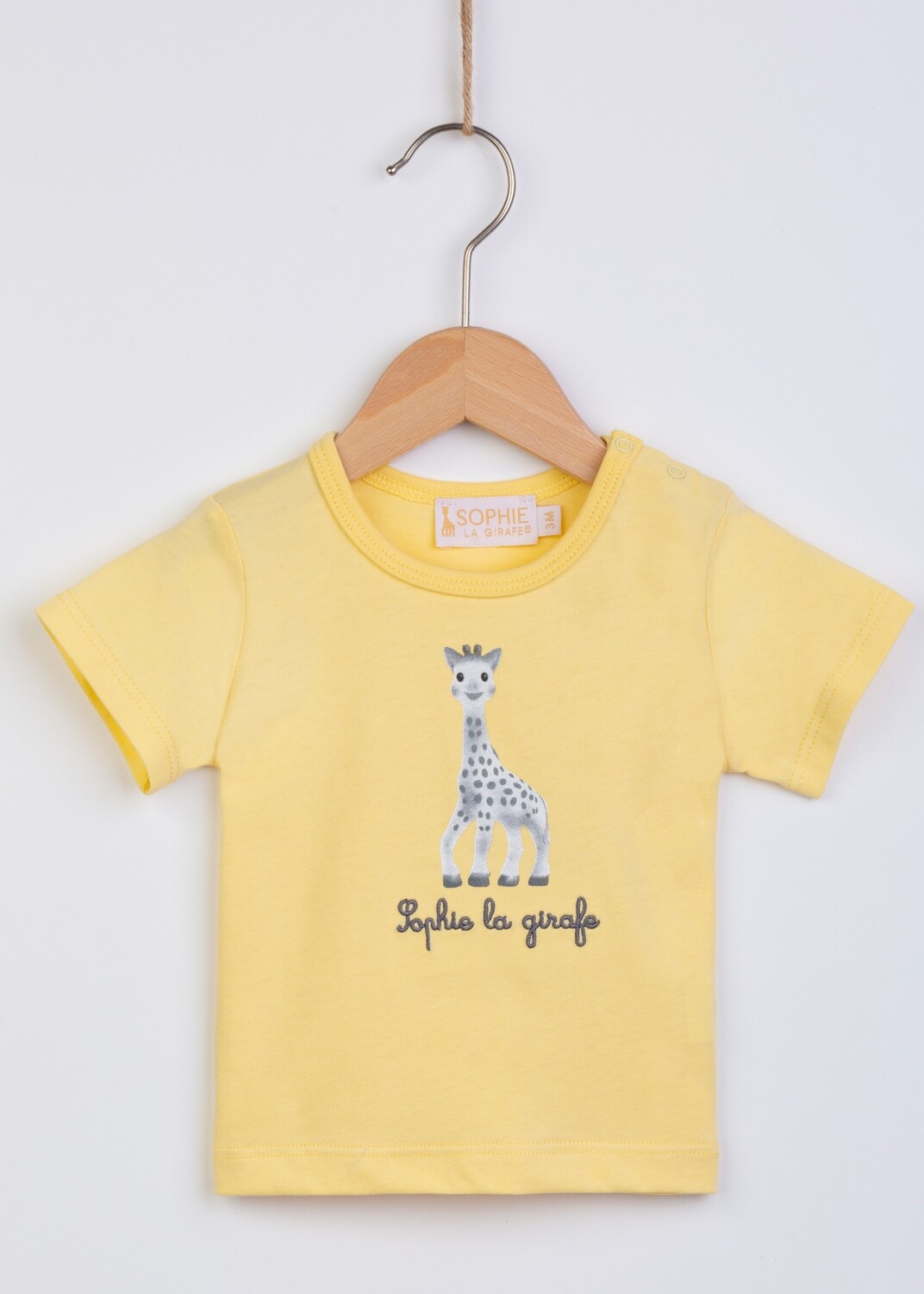 Tee shirt jaune imprimé Sophie la Girafe