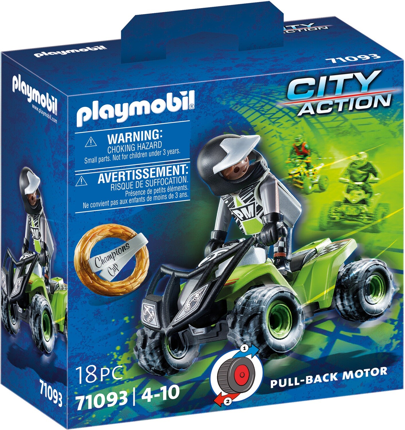 Playmobil Pilote de course et quad