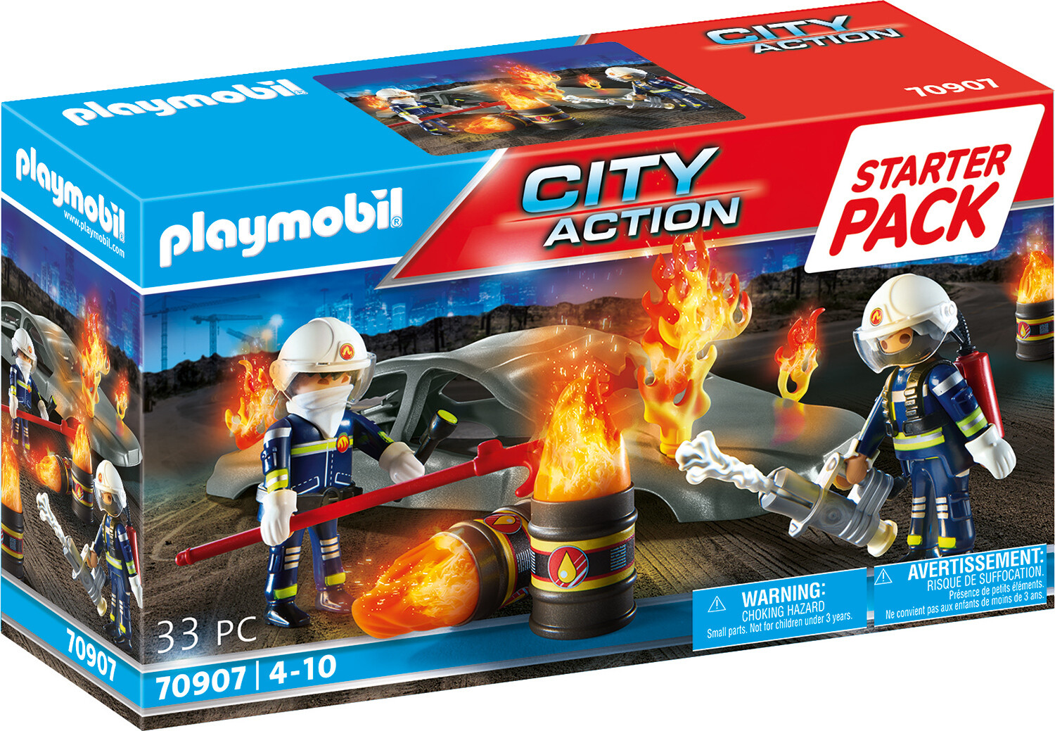 Playmobil Starter Pack Pompiers et incendie
