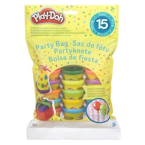 Play-Doh 15 petits pots de pâte à  modeler couleurs divers avec stickers