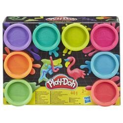 Play-Doh 8 pots de pâte à modeler couleurs néons ou arc-en-ciel assorti