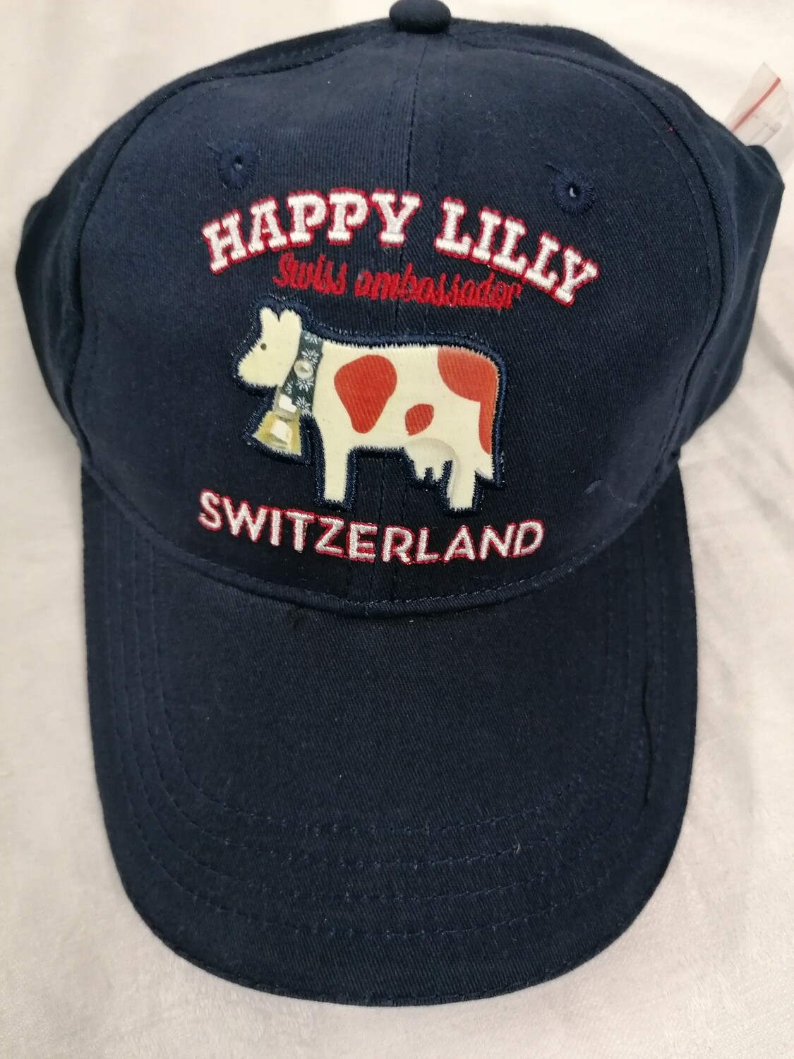 Casquette marine Happy Lilly Switzerland avec vache Suisse