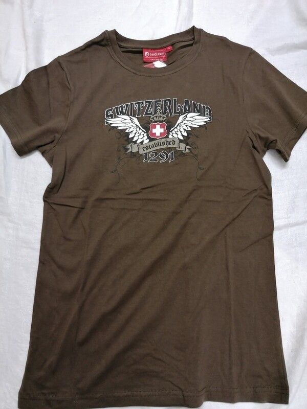 T-shirt brun Switzerland 1291 Suisse