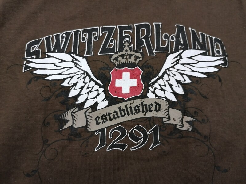 T-shirt brun Switzerland 1291 Suisse