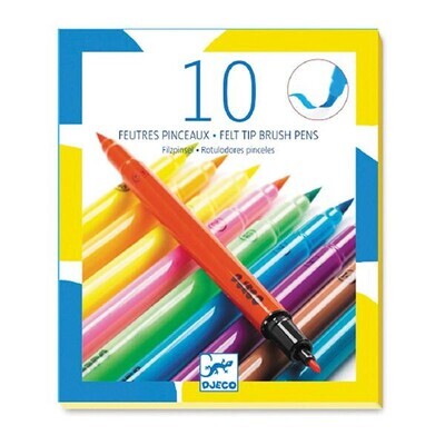 10 stylos feutres pinceaux Djeco