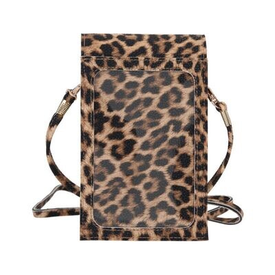 Top Model sac en bandoulière pour portable léopard