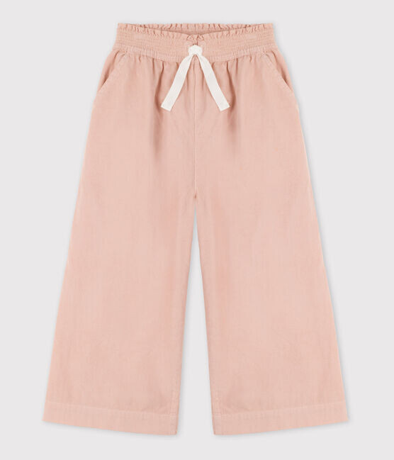 Petit Bateau Pantalon droit velours côtelé rose 3/4