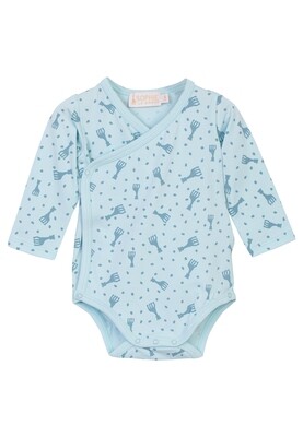 Body manches longues cache-coeur bleu Sophie la Girafe
