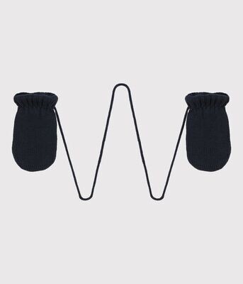 Petit Bateau Moufles bébé couleur marine