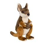 Peluche WWF Wallaby avec bébé 19 cm (kangourou)