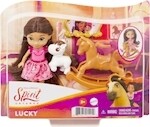 Spirit Little Lucky poupée env. 10 cm, cheval à bascule, accessoires, 3 ans
