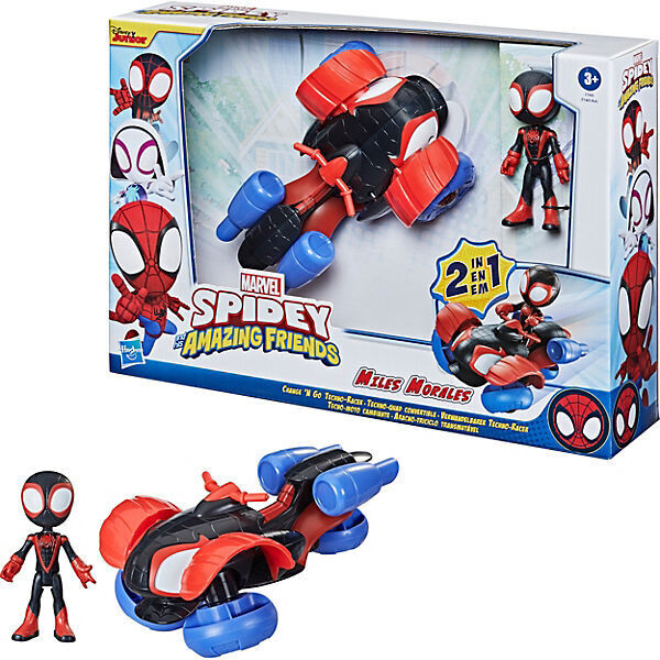 Spider-Man Spidey Arachno-Bolide, figurine et véhicule 3 ans et plus