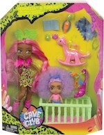Cave Club Coffret Baby- sitting, 2 poupées, accessoires, dès 4 ans