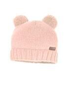 Bonnet rose pâle mélange de laine doublé moltonné