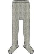 Collant épais moltonné gris