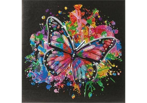 Papillon arc-en-ciel, image 30x30cm Crystal Art Kit