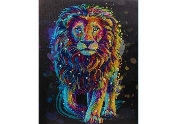 Arc-en-ciel lion, image 40x50cm Crystal Art Kit